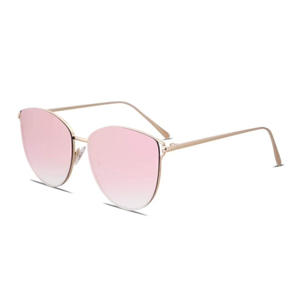Round frame flat lens Sunglasses